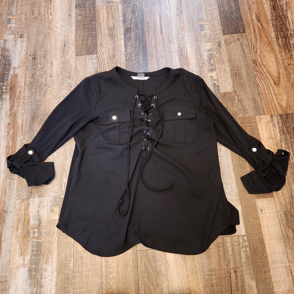 Nygard Tie Front Blouse